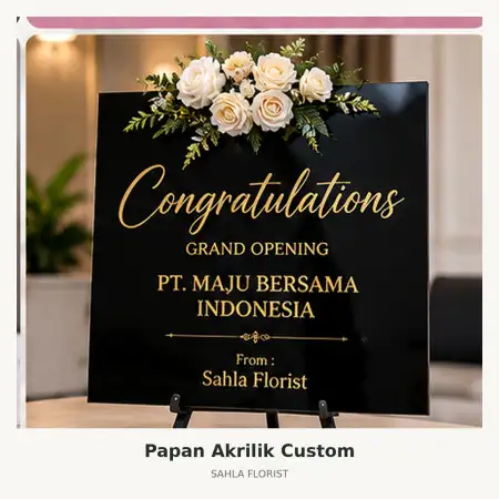 Papan Bunga Akrilik Panggungrejo